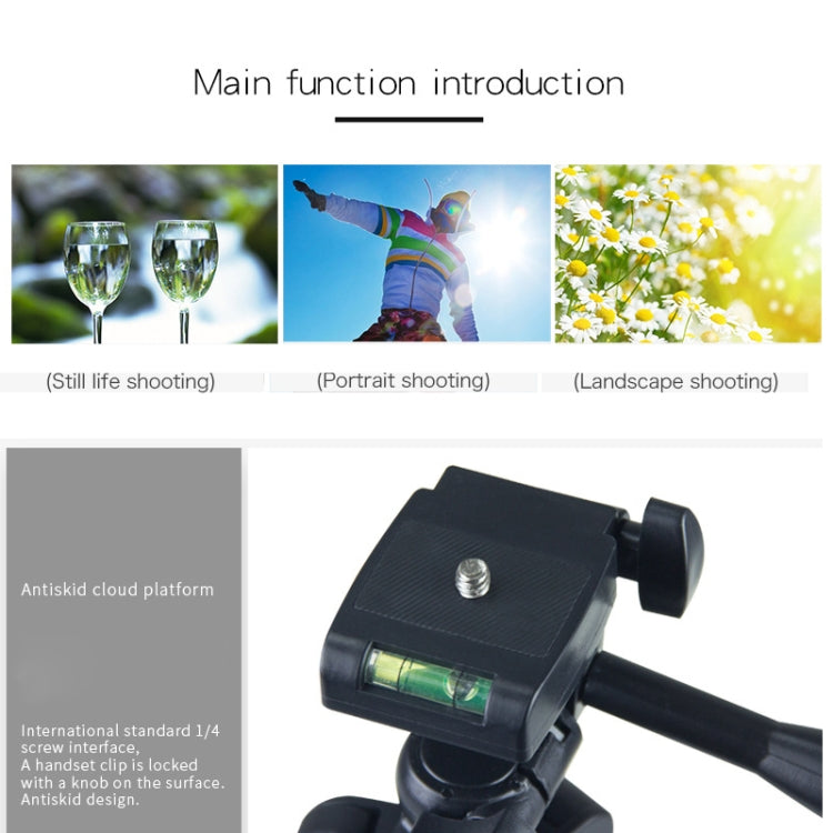 Live Broadcast Tripod 4-Section Folding Legs Aluminum Alloy Tripod Mount with U-Shape Three-Dimensional Tripod Head for DSLR & Digital Camera, Adjustable Height: 35-106cm - free shipping - PMC TechLife - Order now!