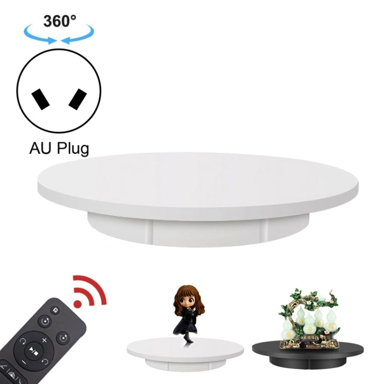 42cm Electric Rotating Display Stand Video Shooting Props Turntable, Load: 100kg, Plug-in Power, AU Plug(White) -  by PMC TechLife | Online Shopping South Africa | PMC TechLife | Buy Now Pay Later Mobicred