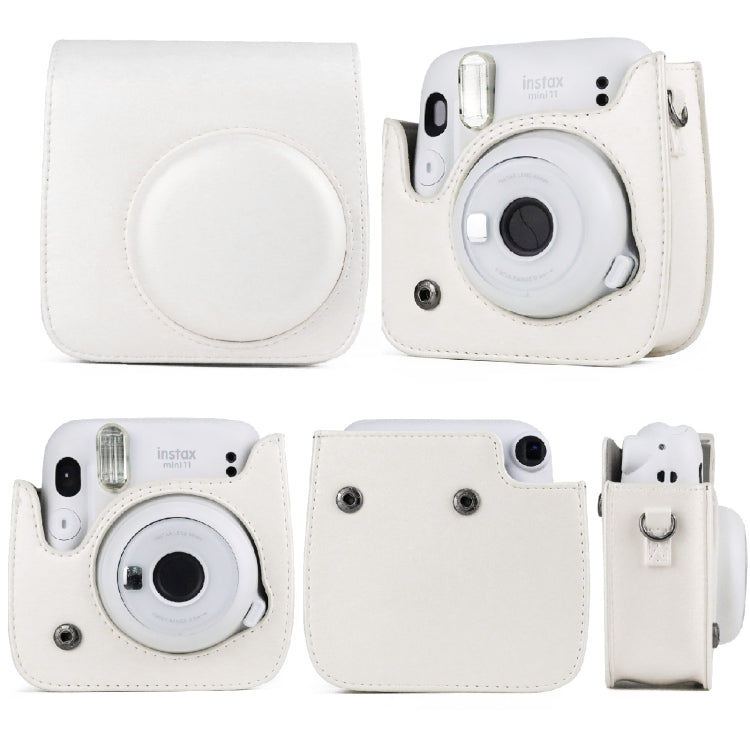 Solid Color Full Body Camera Leather Case Bag with Strap for FUJIFILM Instax mini 11 (Blue) - free shipping - PMC TechLife - Order now!
