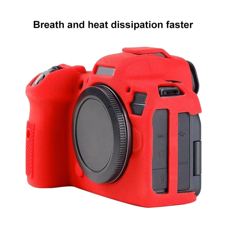 For Canon EOS R6 Litchi Texure Soft Silicone Case(Yellow) - Protective Case by PMC TechLife | Online Shopping South Africa | PMC TechLife | Buy Now Pay Later Mobicred