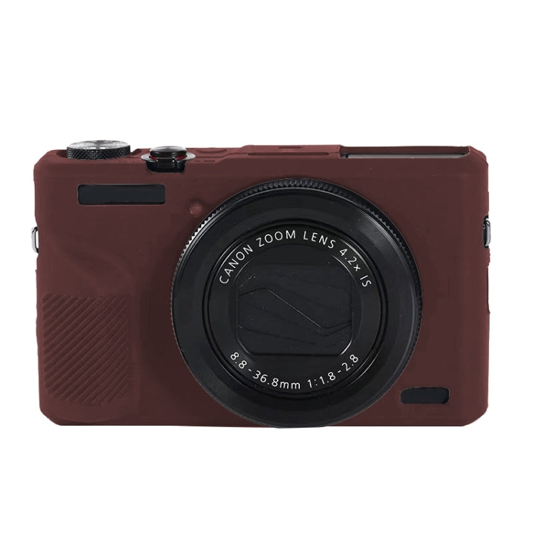 For Canon PowerShot G7 X Mark III / G7X III / G7X3 Soft Silicone Protective Case(Coffee) - Protective Case by PMC Jewellery | Online Shopping South Africa | PMC Jewellery