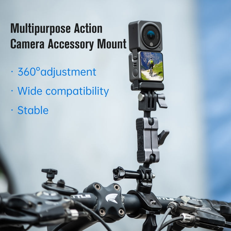 STARTRC  Aluminium Alloy Mount Adapter Adjustable Arm(Black Silver) - Helmet Mount by STARTRC | Online Shopping South Africa | PMC Jewellery | Buy Now Pay Later Mobicred