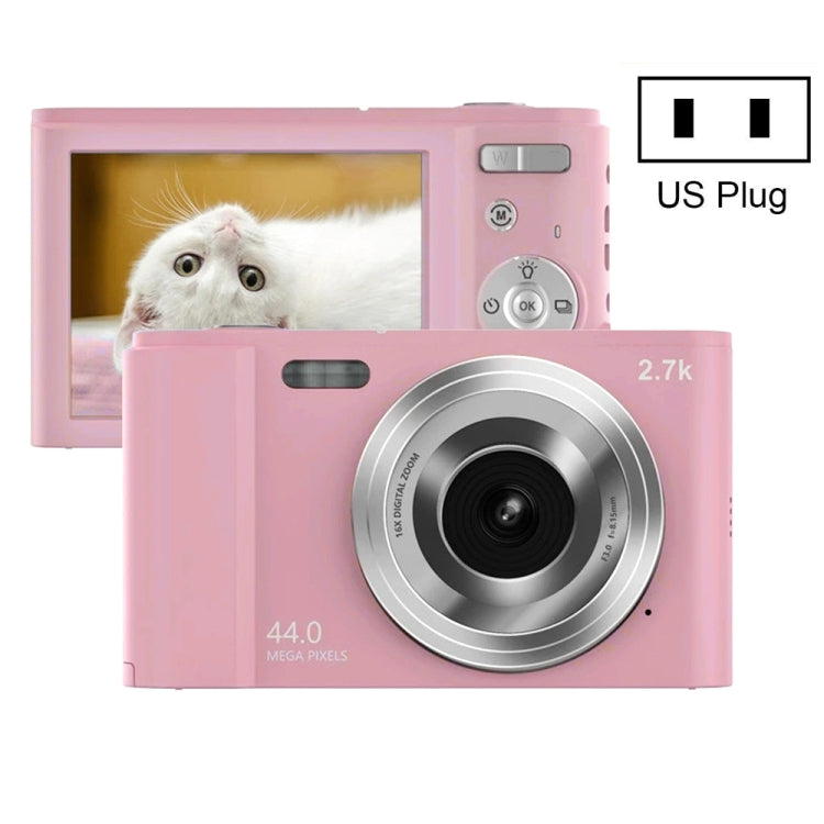 DC302 2.88 inch 44MP 16X Zoom 2.7K Full HD Digital Camera Children Card Camera, US Plug(Pink) - Children Cameras by PMC Jewellery | Online Shopping South Africa | PMC Jewellery | Buy Now Pay Later Mobicred