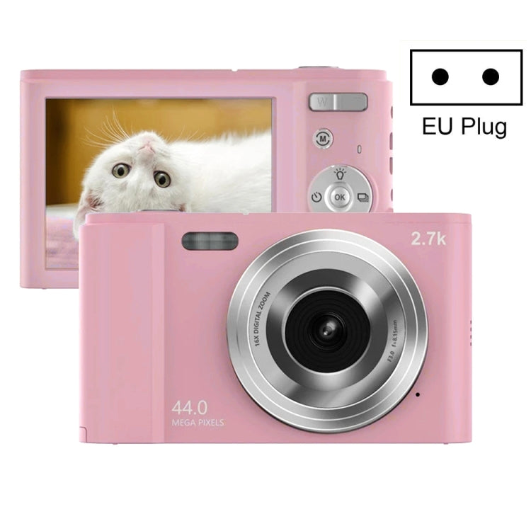 DC302 2.88 inch 44MP 16X Zoom 2.7K Full HD Digital Camera Children Card Camera, EU Plug (Pink) - free shipping - PMC Jewellery - Order now!