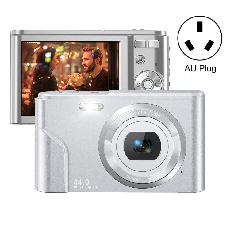 DC302 2.88 inch 44MP 16X Zoom 2.7K Full HD Digital Camera Children Card Camera, AU Plug (Silver) - Children Cameras by PMC TechLife | Online Shopping South Africa | PMC TechLife | Buy Now Pay Later Mobicred