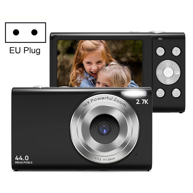 DC402 2.4 inch 44MP 16X Zoom 1080P Full HD Digital Camera Children Card Camera, EU Plug (Black) - free shipping - PMC TechLife - Order now!