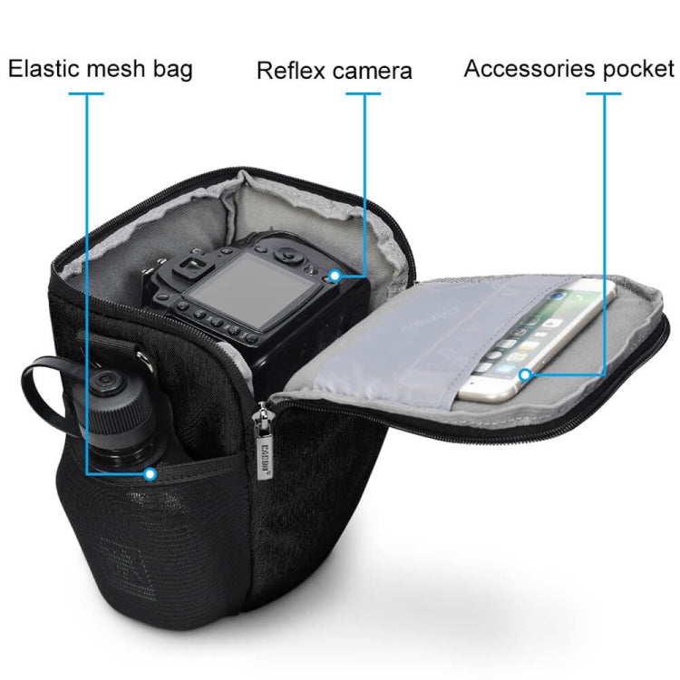 CADEN D11 Waterproof Crossbody Shoulder SLR Camera Bag, Size: 20.5 x 16 x 27cm (Black) - free shipping - PMC TechLife - Order now!