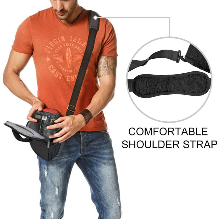 CADEN D11 Waterproof Crossbody Shoulder SLR Camera Bag, Size: 20.5 x 16 x 27cm (Black) - free shipping - PMC TechLife - Order now!