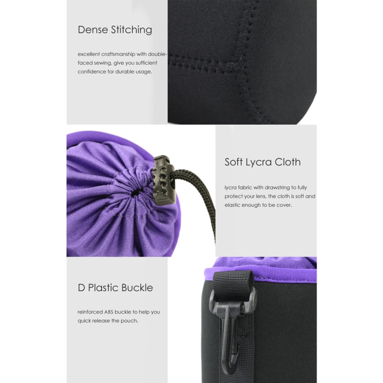 4 in 1 SLR Camera Lens Bag Micro Single Lens Bag Lens Inner Bile Bag Waterproof Protective Case Plus Velvet Thickening (Purple) - free shipping - PMC TechLife - Order now!
