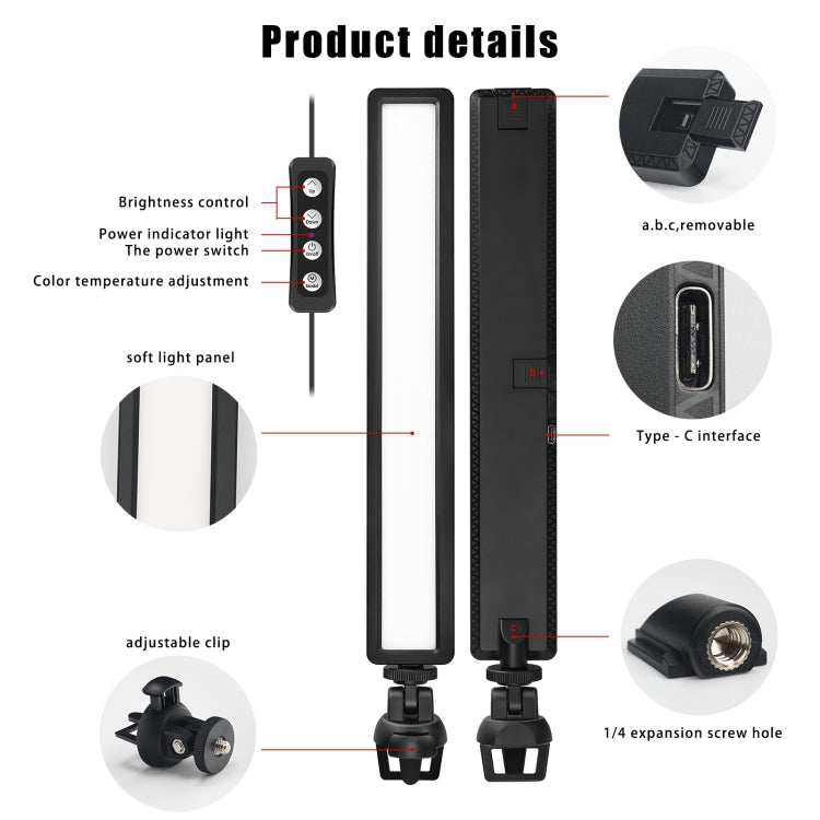 LUXCeO WS66 USB LED Live Video Light 2500K-9000K Bi-color Laptop Conference Fill Light - free shipping - PMC TechLife - Order now!