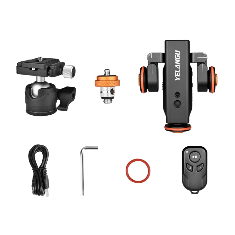 YELANGU L4X Camera Wheel Dolly Electric Track Slider 3-Wheel Dolly Car with Remote & Ballhead, Load: 3kg - Camera Dolly by PMC TechLife | Online Shopping South Africa | PMC TechLife | Buy Now Pay Later Mobicred