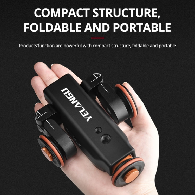 YELANGU L4X Camera Wheel Dolly Electric Track Slider 3-Wheel Dolly Car with Remote & Ballhead, Load: 3kg - Camera Dolly by PMC TechLife | Online Shopping South Africa | PMC TechLife | Buy Now Pay Later Mobicred