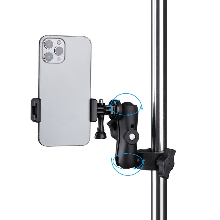 Extended Version 360 Rotation Adjustable Clamp Plier Base Holder with Phone Clamp (Black) - Bicycle Handlebar Mount by PMC TechLife | Online Shopping South Africa | PMC TechLife | Buy Now Pay Later Mobicred