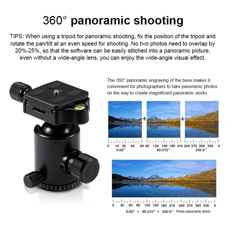 TRIOPO D-2A 360 Degree Rotation Aluminum Alloy Tripod 36mm Ball Head with Quick Release Plate - free shipping - PMC TechLife - Order now!