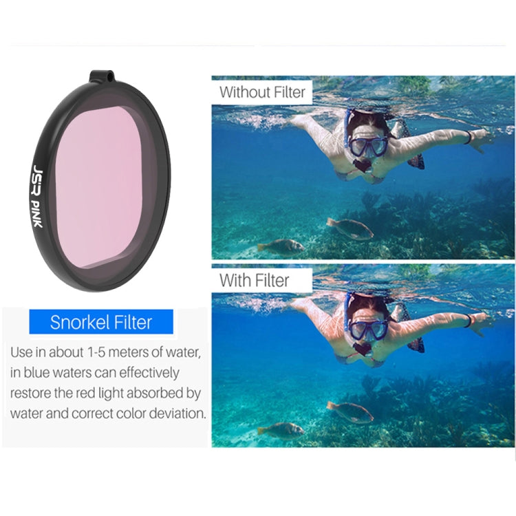 JSR Round Housing Diving 3 in 1 Red + Yellow + Purple Lens Filter for GoPro HERO8 Black - Lens Filter by JSR | Online Shopping South Africa | PMC TechLife | Buy Now Pay Later Mobicred