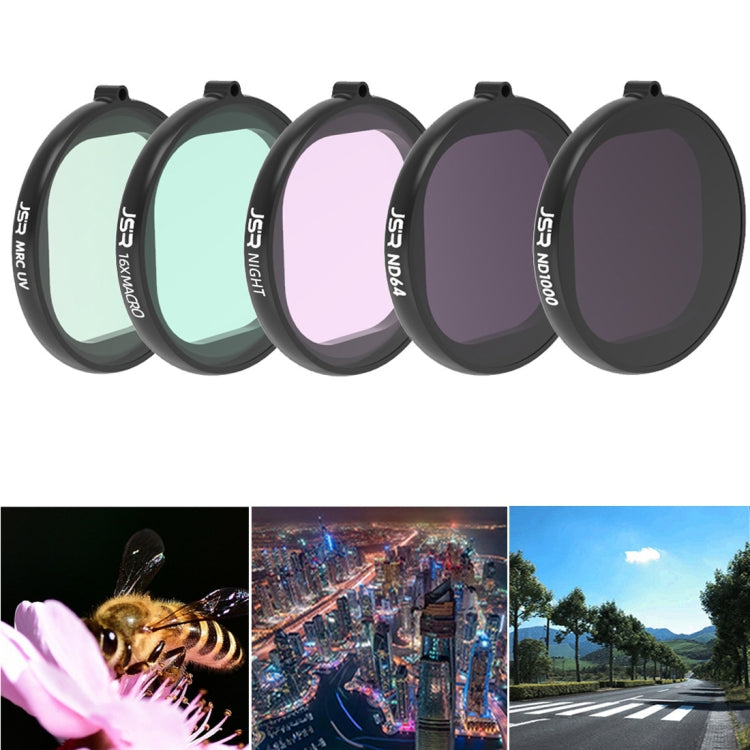 JSR Round Housing 5 in 1 UV+NIGHT+ND1000+ND64+16X Macro Lens Filter for GoPro HERO8 Black - free shipping - PMC TechLife - Order now!