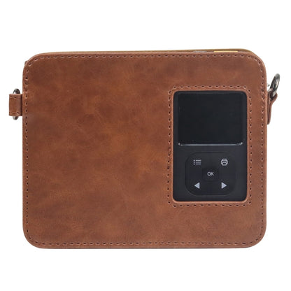 For Kodak Mini Shot 3 Square Retro / C300R instax Full Body Camera PU Leather Case Bag with Strap(Brown) - Leather Bag by PMC Jewellery | Online Shopping South Africa | PMC Jewellery | Buy Now Pay Later Mobicred