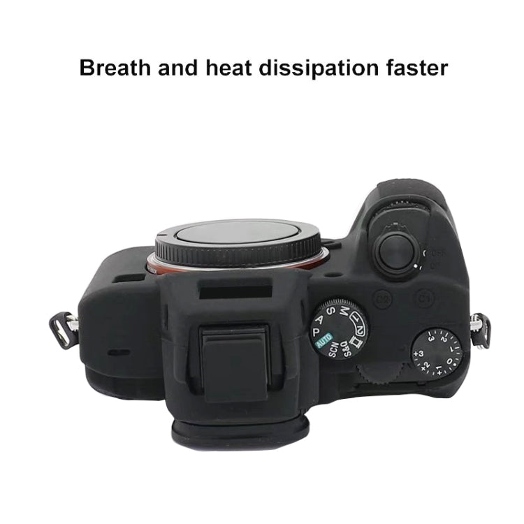 For Sony  A7S III / A7S3 Soft Silicone Protective Case(Coffee) - Protective Case by PMC TechLife | Online Shopping South Africa | PMC TechLife | Buy Now Pay Later Mobicred