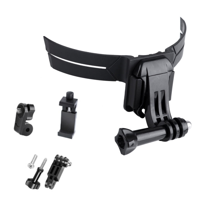 RUIGPRO Action Camera Phone Helmet Mount Kit with J-Hook Buckle & Rotation Phone Clamp & Adapter(Black) - Helmet Mount by RUIGPRO | Online Shopping South Africa | PMC Jewellery | Buy Now Pay Later Mobicred