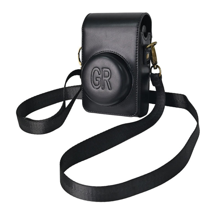 Full Body Camera PU Leather Case Bag with Strap for Ricoh GR / GRII / GRIII, Casio ZR1200 / ZR1500/ ZR2000/ ZR3500, ZR3600 / ZR3700 / ZR5500 (Black) - Leather Bag by PMC TechLife | Online Shopping South Africa | PMC TechLife | Buy Now Pay Later Mobicred