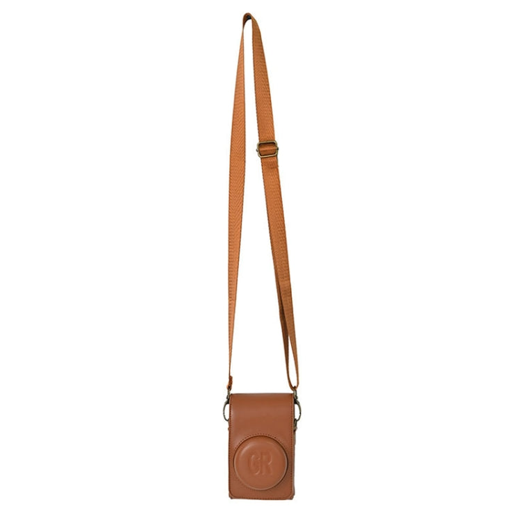 Full Body Camera PU Leather Case Bag with Strap for Ricoh GR / GRII / GRIII, Casio ZR1200 / ZR1500/ ZR2000/ ZR3500, ZR3600 / ZR3700 / ZR5500 (Brown) - Leather Bag by PMC TechLife | Online Shopping South Africa | PMC TechLife | Buy Now Pay Later Mobicred