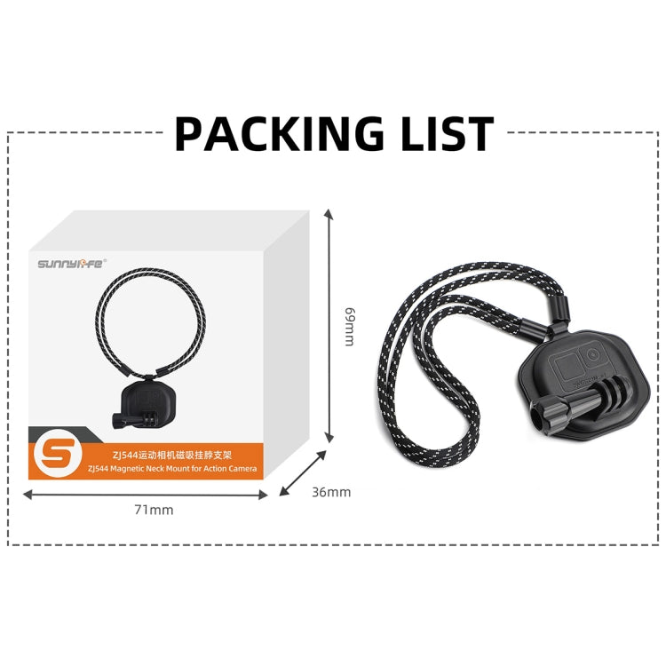 Sunnylife ZJ554 Magnetic Wearable Neck Phone Action Camera  Holder (Black) - Holder by Sunnylife | Online Shopping South Africa | PMC Jewellery | Buy Now Pay Later Mobicred