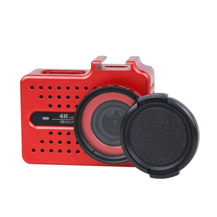 CNC Aluminum Alloy Housing Protective Case with UV Filter & Lens Protective Cap for Xiaomi Xiaoyi Yi II 4K Sport Action Camera(Red) - Metal Cases by PMC Jewellery | Online Shopping South Africa | PMC Jewellery | Buy Now Pay Later Mobicred