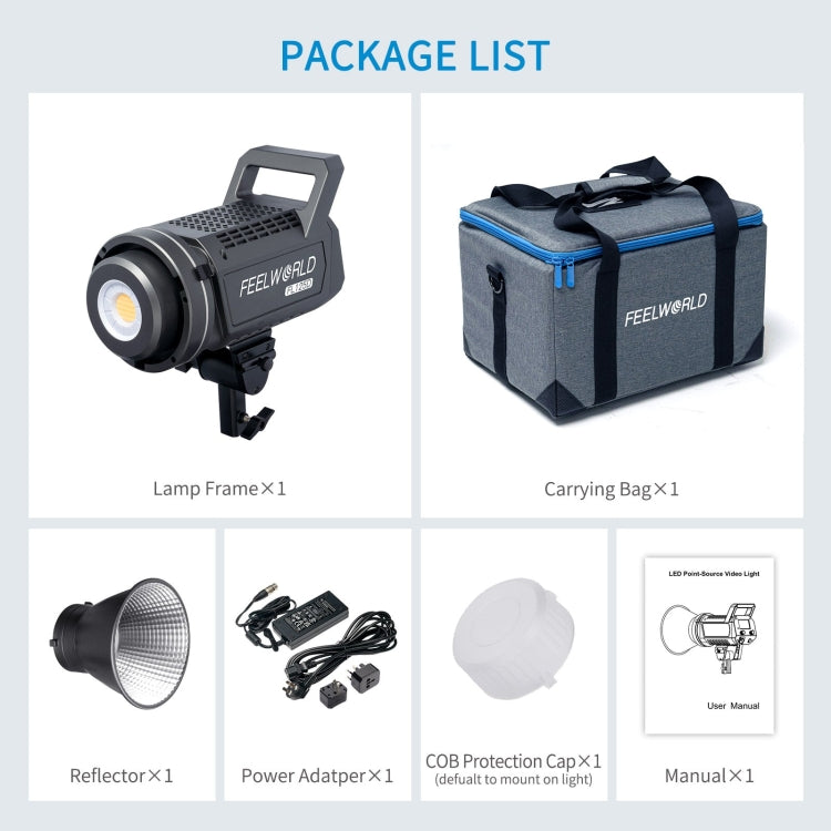 FEELWORLD FL125D 125W Daylight Point Source Video Light, Bluetooth APP Control(US Plug) - free shipping - PMC TechLife - Order now!