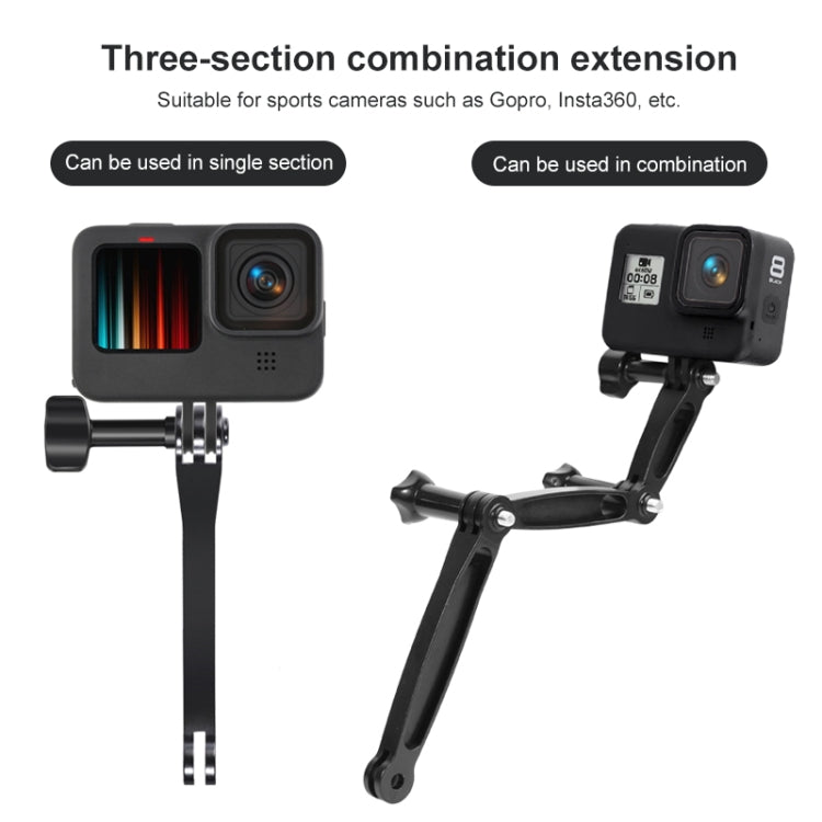 Joint Aluminum Extension Arm Grip Extenter for GoPro, Insta360, DJI and Other Action Cameras, Length: 10.8cm - Others by PMC TechLife | Online Shopping South Africa | PMC TechLife | Buy Now Pay Later Mobicred