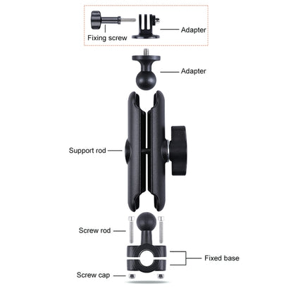 21mm Ballhead Car Front Seat Handlebar Fixed Mount Holder with Tripod Adapter & Screw for GoPro Hero12 Black / Hero11 /10 /9 /8 /7 /6 /5, Insta360 Ace / Ace Pro, DJI Osmo Action 4 and Other Action Cameras - Connection Mount by PMC Jewellery | Online Shopping South Africa | PMC Jewellery | Buy Now Pay Later Mobicred