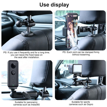 21mm Ballhead Car Front Seat Handlebar Fixed Mount Holder with Tripod Adapter & Screw & Phone Clamp & Anti-lost Silicone Case for GoPro Hero12 Black / Hero11 /10 /9 /8 /7 /6 /5, Insta360 Ace / Ace Pro, DJI Osmo Action 4 and Other Action Cameras - Connection Mount by PMC Jewellery | Online Shopping South Africa | PMC Jewellery | Buy Now Pay Later Mobicred