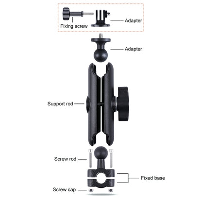 21mm Ballhead Car Front Seat Handlebar Fixed Mount Holder with Tripod Adapter & Screw & Phone Clamp & Anti-lost Silicone Case for GoPro Hero12 Black / Hero11 /10 /9 /8 /7 /6 /5, Insta360 Ace / Ace Pro, DJI Osmo Action 4 and Other Action Cameras - Connection Mount by PMC Jewellery | Online Shopping South Africa | PMC Jewellery | Buy Now Pay Later Mobicred