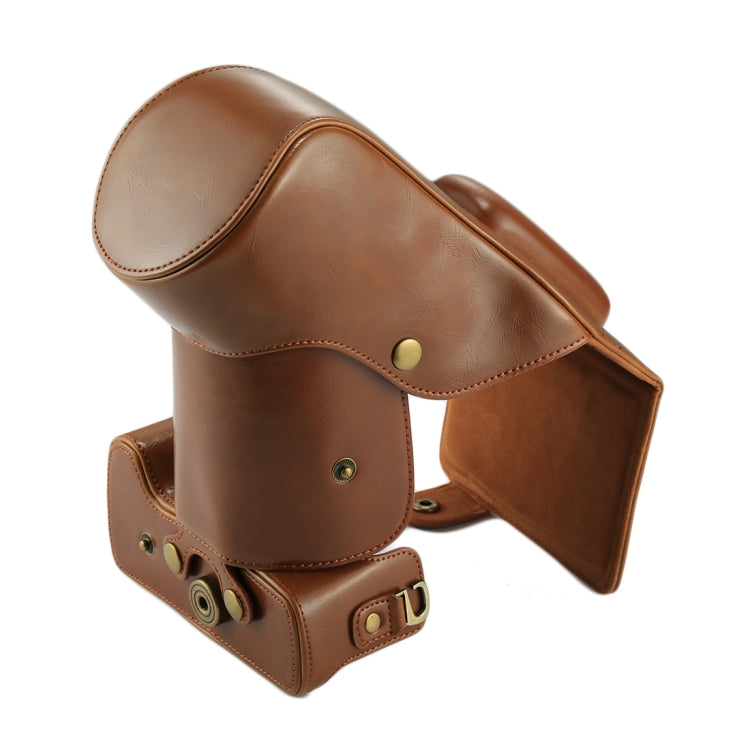 Full Body Camera PU Leather Case Bag for Canon EOS 760D / 750D (18-135mm Lens) (Brown) - free shipping - PMC TechLife - Order now!