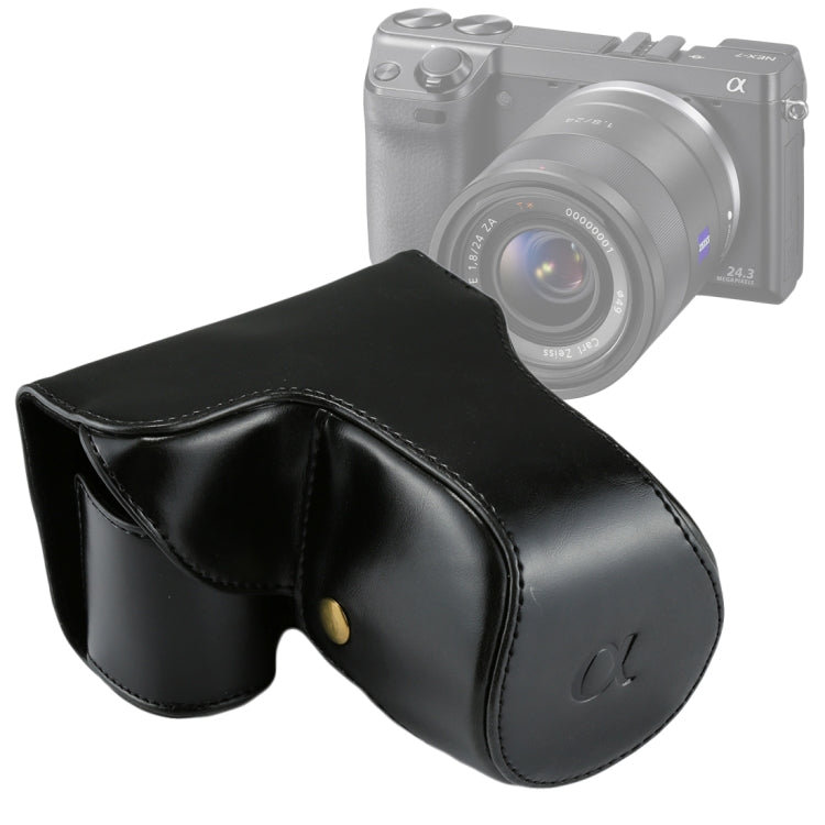 Full Body Camera PU Leather Case Bag with Strap for Sony NEX 7 / F3 (18-55mm Lens)(Black) - free shipping - PMC TechLife - Order now!