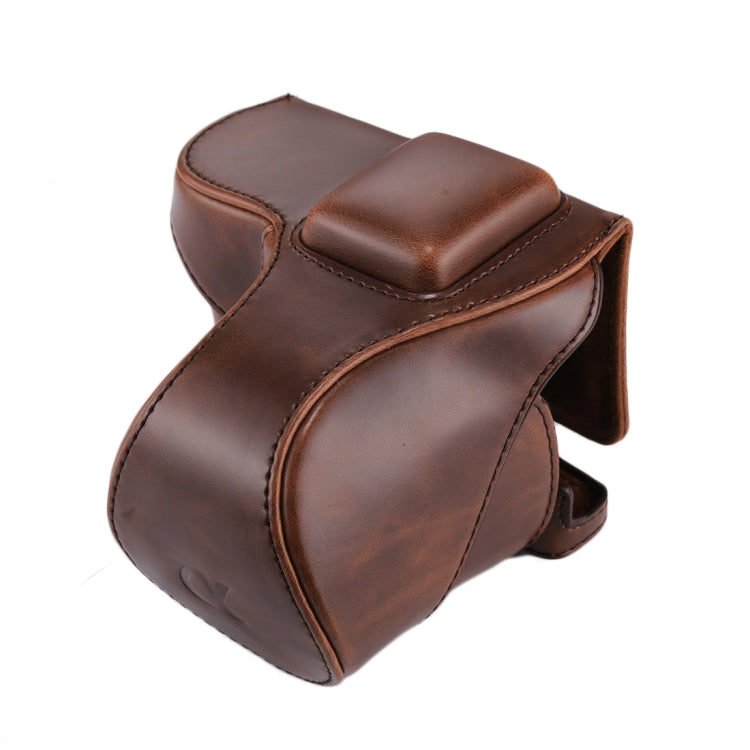 Full Body Camera PU Leather Case Bag with Strap for Sony NEX 5N / 5R / 5T  (16-50mm / 18-55mm Lens)(Coffee) - free shipping - PMC TechLife - Order now!