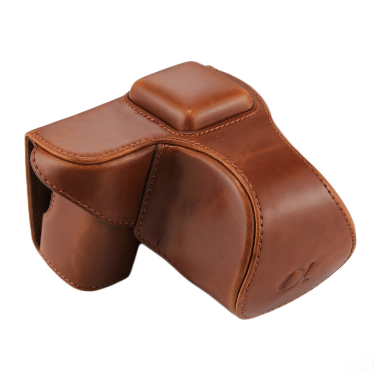 Full Body Camera PU Leather Case Bag with Strap for Sony NEX 5N / 5R / 5T (16-50mm / 18-55mm Lens)(Brown) - free shipping - PMC TechLife - Order now!