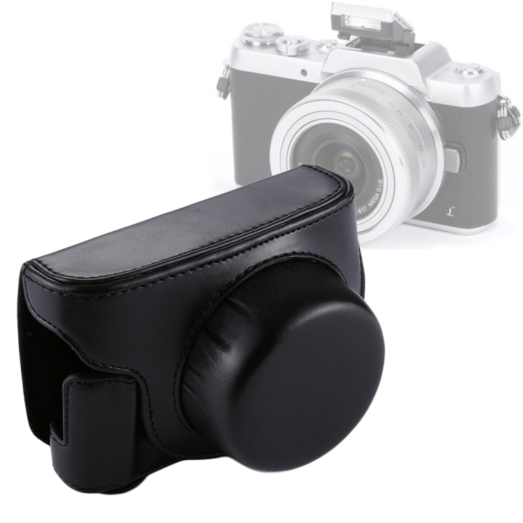 Full Body Camera PU Leather Camera Case Bag with Strap for Panasonic Lumix GF7 / GF8 / GF9 (12-32mm / 14-42mm Lens)(Black) - free shipping - PMC TechLife - Order now!