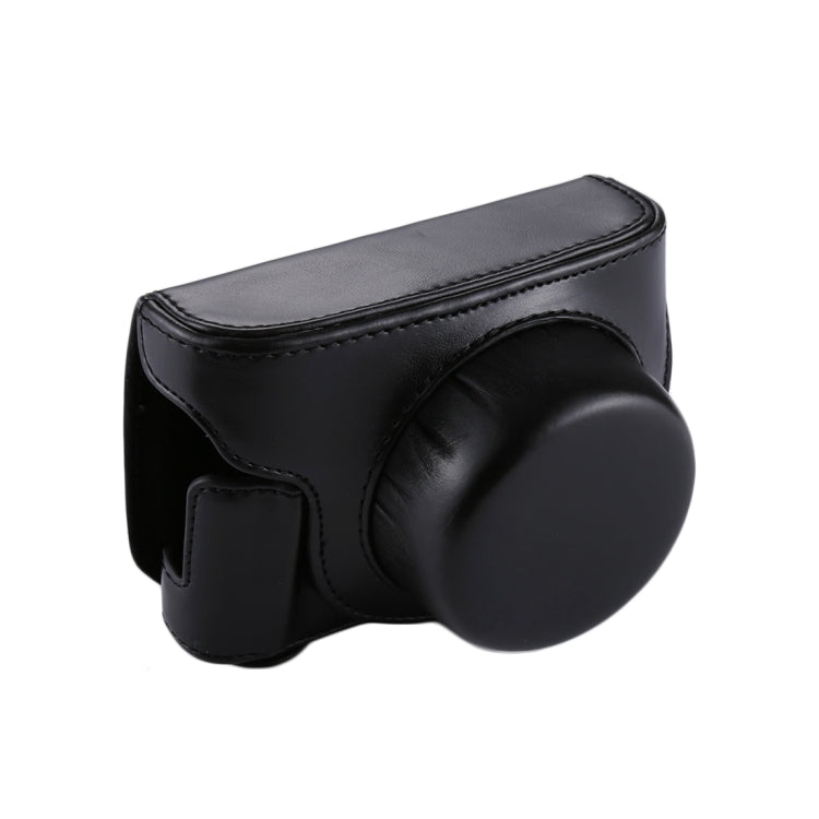 Full Body Camera PU Leather Camera Case Bag with Strap for Panasonic Lumix GF7 / GF8 / GF9 (12-32mm / 14-42mm Lens)(Black) - free shipping - PMC TechLife - Order now!