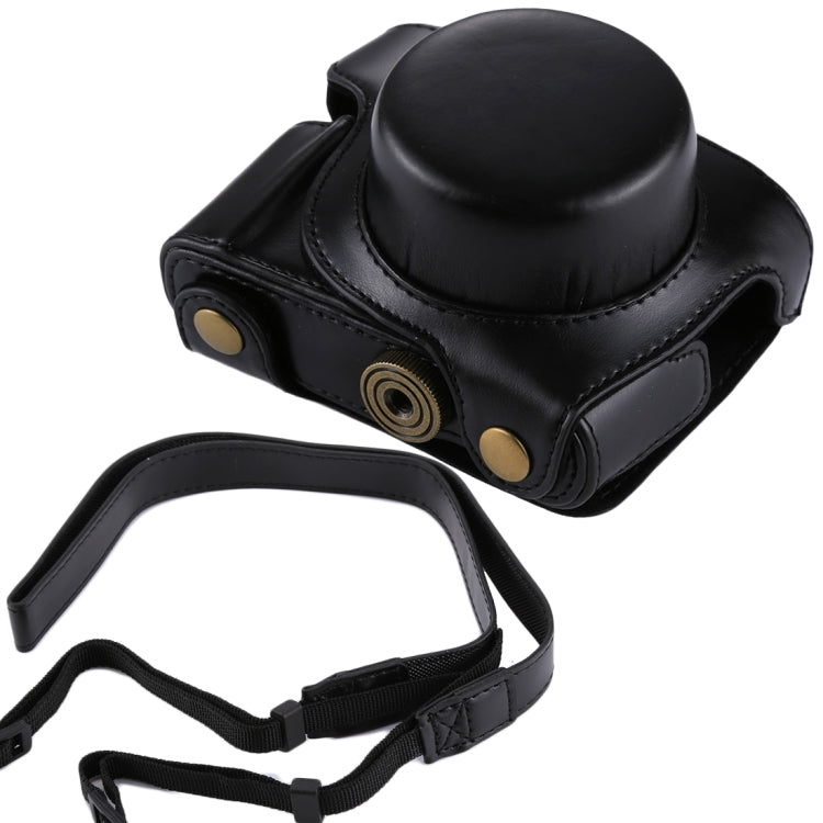 Full Body Camera PU Leather Camera Case Bag with Strap for Panasonic Lumix GF7 / GF8 / GF9 (12-32mm / 14-42mm Lens)(Black) - free shipping - PMC TechLife - Order now!