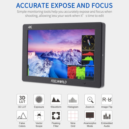 FEELWORLD T7 PLUS 7 inch 3D LUT DSLR Camera Field Monitor with Waveform 4K HDMI Aluminum Housing (Black) - On-camera Monitors by FEELWORLD | Online Shopping South Africa | PMC Jewellery