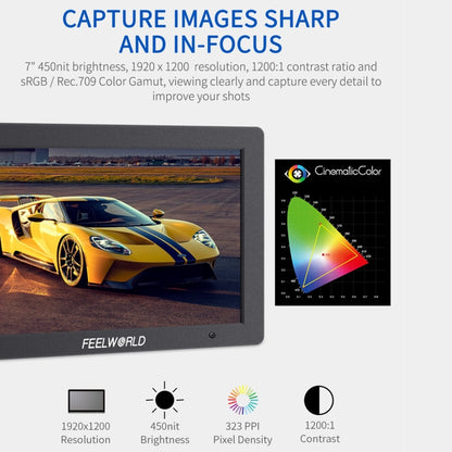FEELWORLD T7 PLUS 7 inch 3D LUT DSLR Camera Field Monitor with Waveform 4K HDMI Aluminum Housing (Black) - On-camera Monitors by FEELWORLD | Online Shopping South Africa | PMC Jewellery