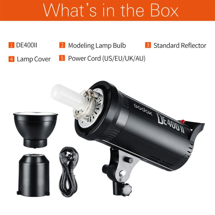 Godox DE400II 400Ws Studio Flash Light Strobe Lamp Head Bowens Mount Speedlight (AU Plug) - free shipping - PMC TechLife - Order now!