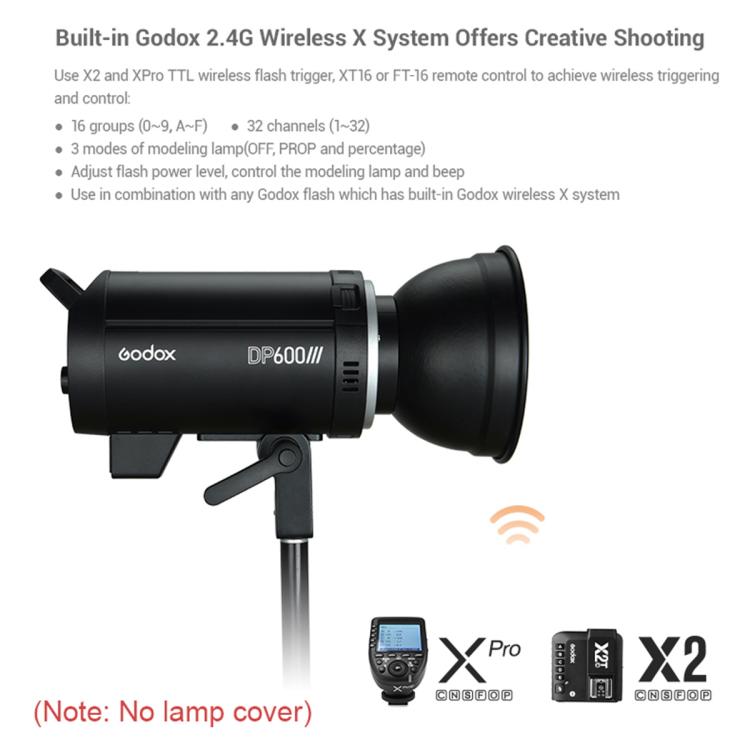 Godox DP400III Studio Flash Photo Light 400Ws 2.4G Wireless X System Bowens Mount Strobe Light, No Lamp Cover (US Plug) - free shipping - PMC TechLife - Order now!