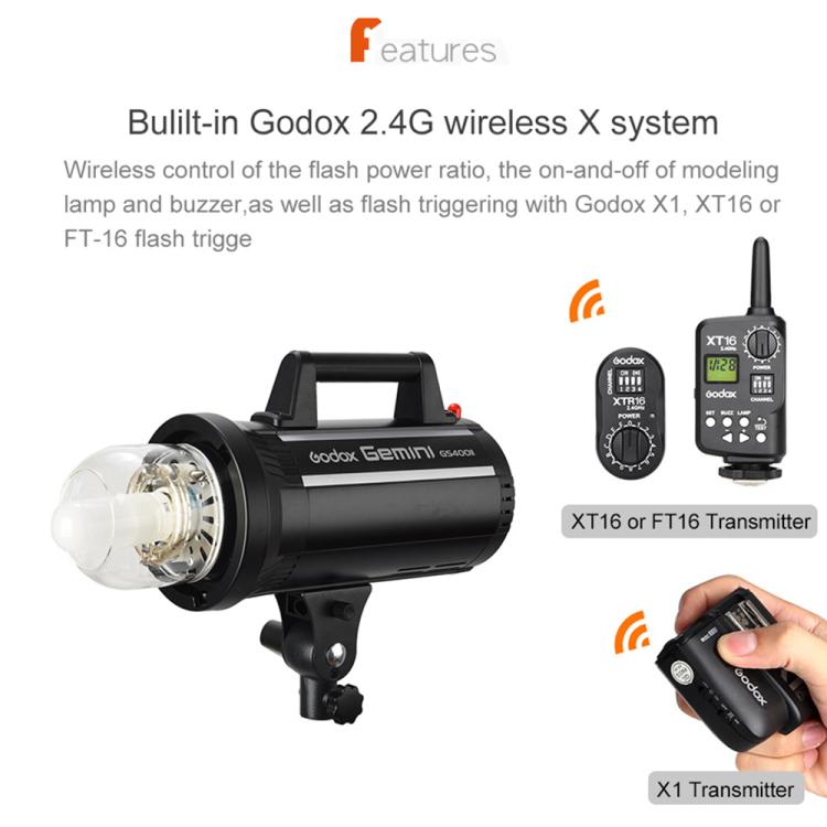 Godox Gemini GS300II Studio Flash Light 300Ws Bowens Mount Strobe Flash (UK Plug) - free shipping - PMC TechLife - Order now!