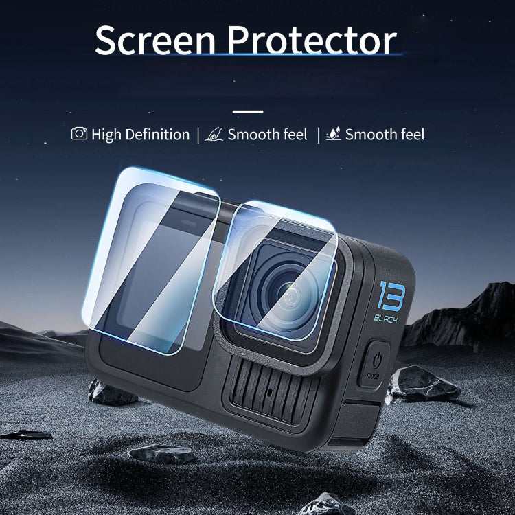 For GoPro HERO13 Black STARTRC 2 Sets 3 in 1 Lens and Front Back Screen Tempered Glass Film - free shipping - PMC TechLife - Order now!