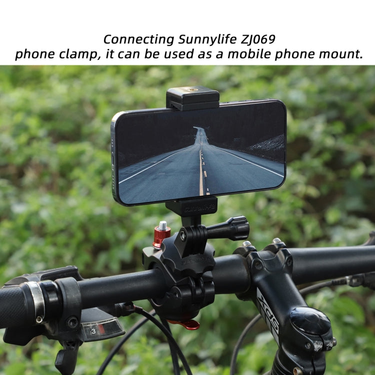 Sunnylife Sports Camera Universal Bicycle Clamp 360 Rotation 19-35mm Clip for DJI Action / Insta360 / GoPro (Black) - free shipping - PMC TechLife - Order now!