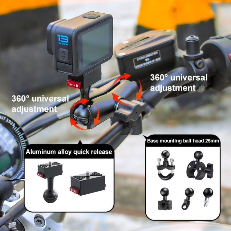 25mm Headball Metal Quick Release Base Adapter for GoPro, Insta360, DJI and Other Action Cameras (Black) - free shipping - PMC TechLife - Order now!
