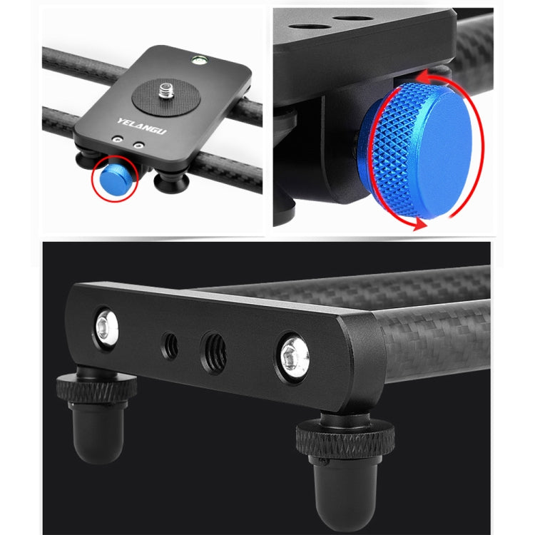 YELANGU L140T-A 40cm Carbon Fiber Slide Rail Track with Phone Clamp & BallHead Adapter for Smartphones (Black) - free shipping - PMC TechLife - Order now!