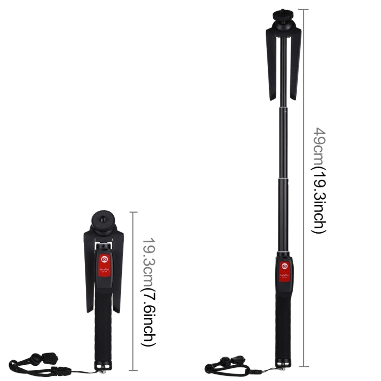 Letspro LY-11 3 in 1 Handheld Tripod Self-portrait Monopod Extendable Selfie Stick with Remote Shutter for Smartphones, Digital Cameras, GoPro Sports Cameras - free shipping - PMC TechLife - Order now!