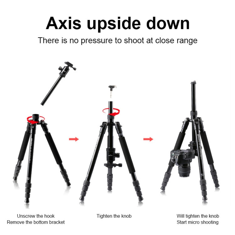 TRIOPO M2508 Multifunction Adjustable 4-Section Portable Aluminum Alloy Tripod Monopod with D-2A Ball Head for SLR Camera - free shipping - PMC TechLife - Order now!